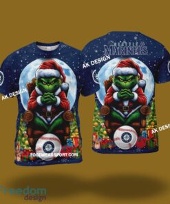 Grinch King Team Seattle Mariners 3D Tshirt, Hoodie AOP, Sweater Gfit Christmas