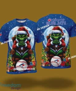 Grinch King Team Toronto Blue Jays 3D Tshirt, Hoodie AOP, Sweater Gfit Christmas