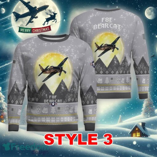 Grumman F8F Bearcat Aircraft Moonlight Multi Color Ugly Xmas Sweater Gift Holidays - Grumman F8F Bearcat Aircraft Moonlight Ugly Christmas Sweater_13