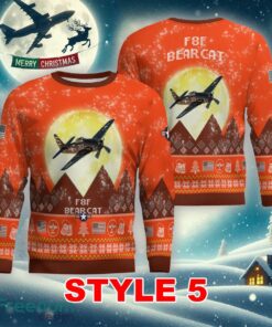 Grumman F8F Bearcat Aircraft Moonlight Multi Color Ugly Xmas Sweater Gift Holidays - Grumman F8F Bearcat Aircraft Moonlight Ugly Christmas Sweater_25