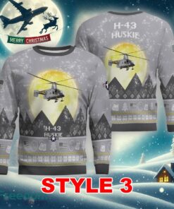 H-43 Huskie H43 Aircraft Moonlight Multi Color Ugly Christmas Sweater Gift Holidays - H-43 Huskie H43 Aircraft Moonlight Ugly Christmas Sweater_13