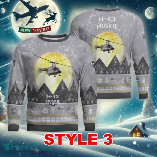 H-43 Huskie H43 Aircraft Moonlight Multi Color Ugly Christmas Sweater Gift Holidays - H-43 Huskie H43 Aircraft Moonlight Ugly Christmas Sweater_13