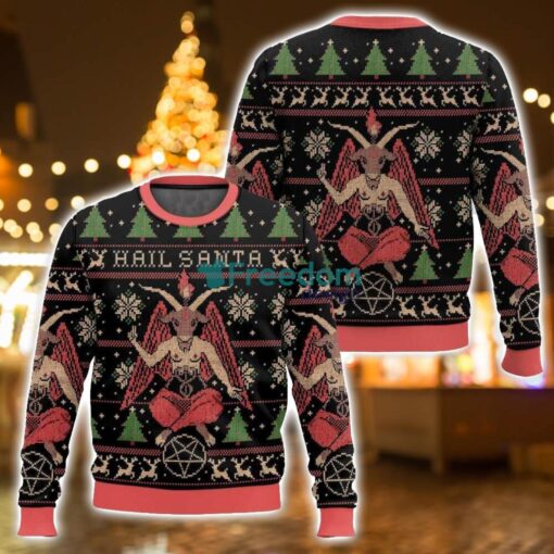 Hail Santa Satan Claus Ugly Christmas Sweater For Men And Women Christmas Holiday Gift Product Photo 1