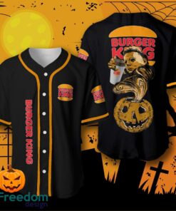 Halloween Costume Horror Burger King Michael Myers Baseball Jersey Halloween Shirt For Men Women