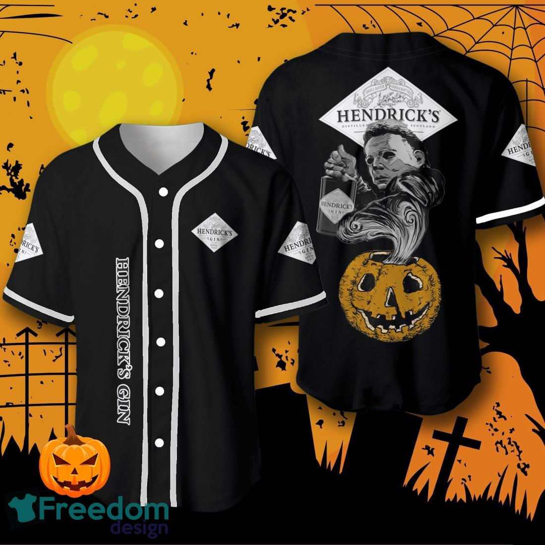 Halloween Costume Horror Hendrick's Gin Michael Myers Baseball Jersey Baseball Jersey For Men And Women image Halloween Costume Horror Hendrick's Gin Michael Myers Baseball Jersey Baseball Jersey For Men And Women