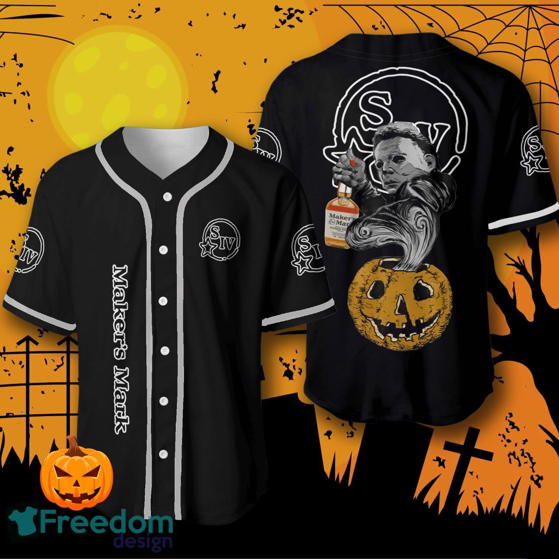 Halloween Costume Horror Maker's Mark Michael Myers Baseball Jersey Baseball Jersey For Men And Women image Halloween Costume Horror Maker's Mark Michael Myers Baseball Jersey Baseball Jersey For Men And Women