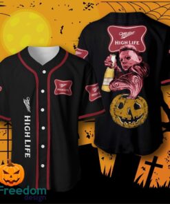 Halloween Costume Horror Miller High Life Michael Myers Baseball Jersey Halloween Shirt For Men Women