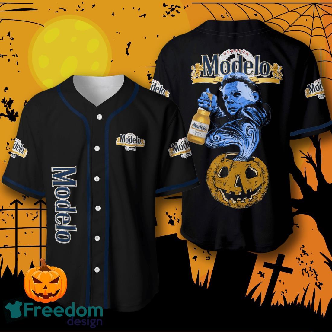 Halloween Costume Horror Modelo Michael Myers Baseball Jersey Halloween Shirt For Men Women image Halloween Costume Horror Modelo Michael Myers Baseball Jersey Halloween Shirt For Men Women Product Photo 1