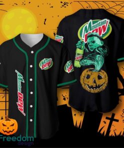 Halloween Costume Horror Mountain Dew Michael Myers Baseball Jersey Halloween Shirt For Men Women