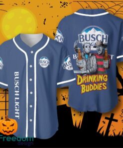 Halloween Horror Freddy And Jason Busch Light Beer Drinking Buddies Baseball Jersey Halloween Shirt For Men Women