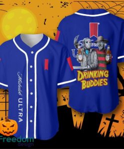 Halloween Horror Freddy And Jason Michelob Ultra Drinking Buddies Baseball Jersey Halloween Shirt For Men Women