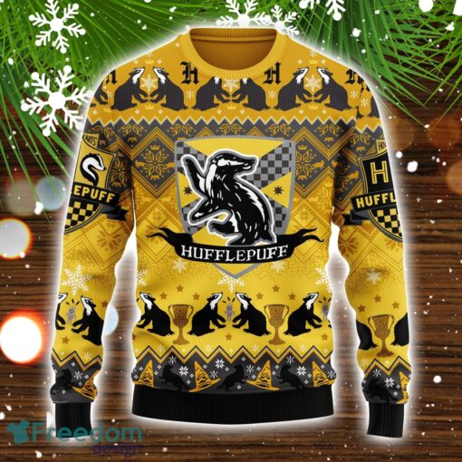 Harry Potter Hufflepuff Ugly Christmas Sweater Christmas Party Gift Product Photo 1