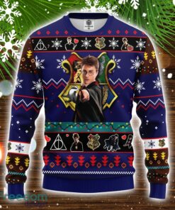 Harry Potter Ugly Christmas Sweater Blue 1- Amazing Gift Christmas Gift