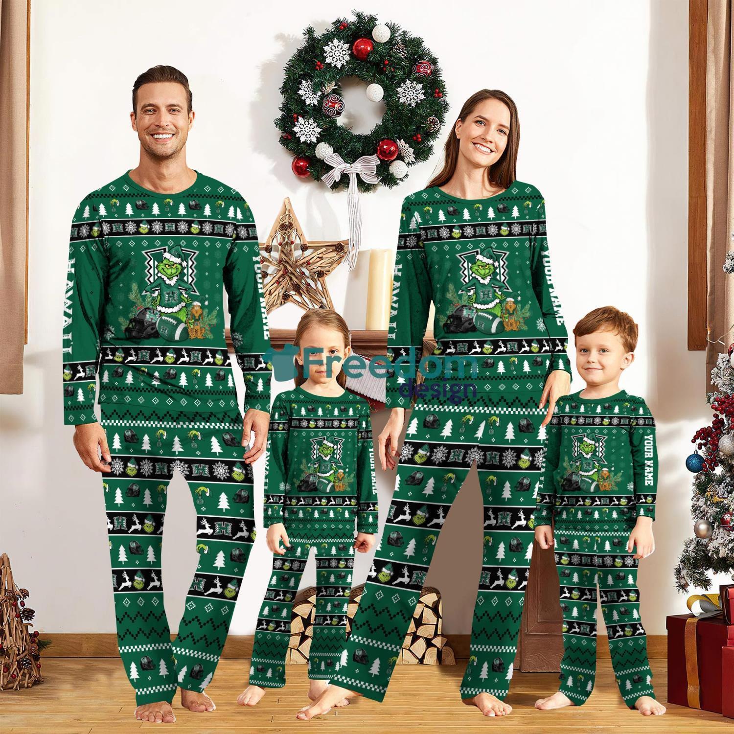 Hawaii Rainbow Warriors Pajamas Sport Team Pajama Set Christmas Gift For Family Custom Name Unique Gift image Hawaii Rainbow Warriors Pajamas Sport Team Pajama Set Christmas Gift For Family Custom Name Unique Gift Product Photo 1