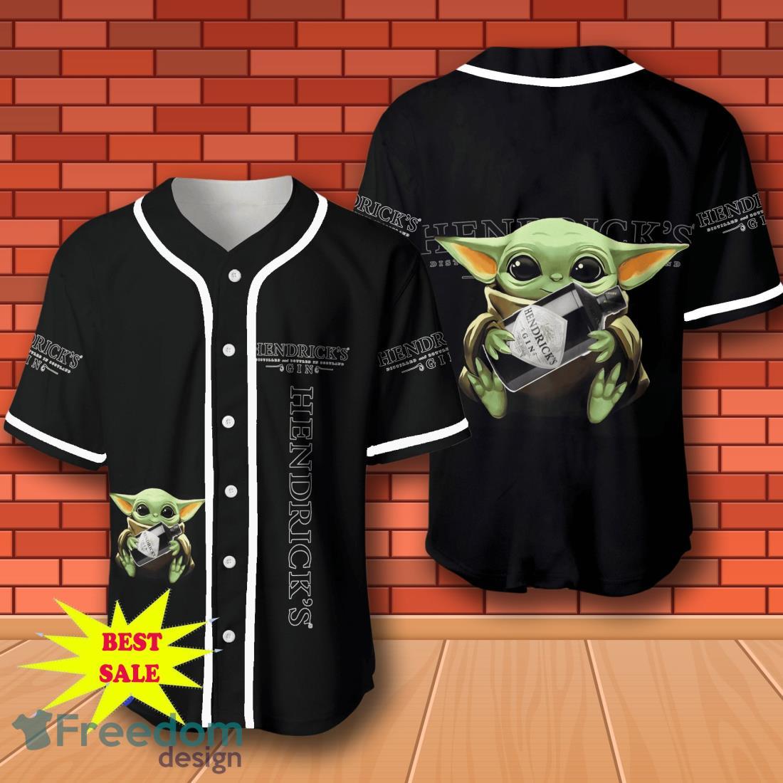 Hendrick's Gin Baby Yoda Baseball Jersey for All Genders image Hendrick's Gin Baby Yoda Baseball Jersey for All Genders