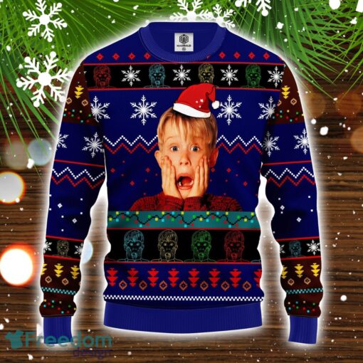 Home Alone Ugly Christmas Sweater Blue 1 Amazing Gift Christmas Gift Product Photo 1