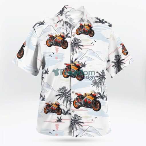 Honda RC212V Road Racing Motorcycle Hawaiian Shirt Product Photo 3