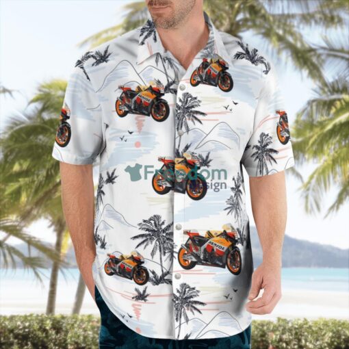 Honda RC212V Road Racing Motorcycle Hawaiian Shirt Product Photo 4