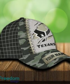 Houston Texans 3D Hat And Cap Beach Design Camo Green For Fans Gift Custom Name - Houston Texans 3D Hat And Cap Camo_4