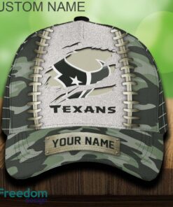 Houston Texans 3D Hat And Cap Beach Design Camo Green For Fans Gift Custom Name