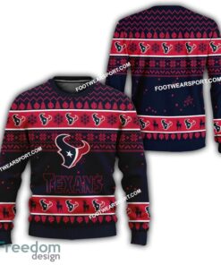 Houston Texans Logo Pattern Ugly Christmas Sweater AOP Gift For Men And Women
