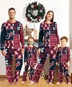 Houston Texans Pajamas Set Christmas snowflake pattern Cute Pajamas For Family Christmas Gift Ideas Custom Name