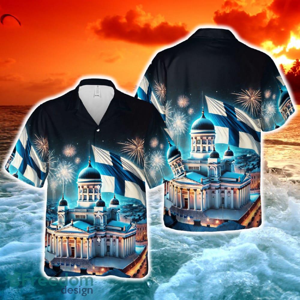 Independence Day (Finland) Hawaiian Shirt image Independence Day (Finland) Hawaiian Shirt - Independence Day (Finland) Hawaiian Shirt-1