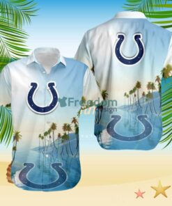 Indianapolis Colts Tropical Beach Blue Hawaiian Shirt