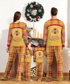 Iowa State Cyclones Pajamas Set Gift For Family Custom Name Football Team Christmas Holiday Gift Product Photo 2