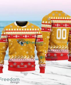 Jacksonville Jaguars Merry Christmas Ugly Sweater New Designs Gift For Fans Custom Name And Number