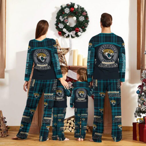 Jacksonville Jaguars Pajamas Set Gift For Family Custom Name Football Team Christmas Holiday Gift Product Photo 2