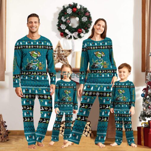 Jacksonville Jaguars Pajamas Sport Team Pajama Set Christmas Gift For Family Custom Name Unique Gift Product Photo 1