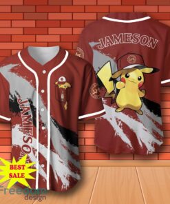 Jameson Irish Whiskey Pikachu Pokemon Baseball Jersey for All Genders