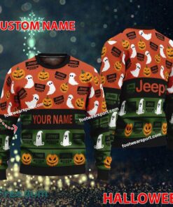 Jeep Car Racing Personalized Halloween Knitted Christmas Sweater Gift For Adult
