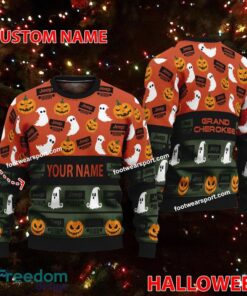 Jeep Grand Cherokee Car Racing Personalized Logo Pattern Ugly Christmas 3D Sweater For Fans