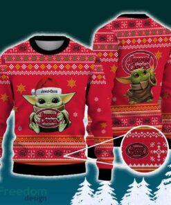 Jewel-Osco Baby Yoda Santa Hat Funny Brands Logo 3D Sweater For Men Women Fans Gift Christmas