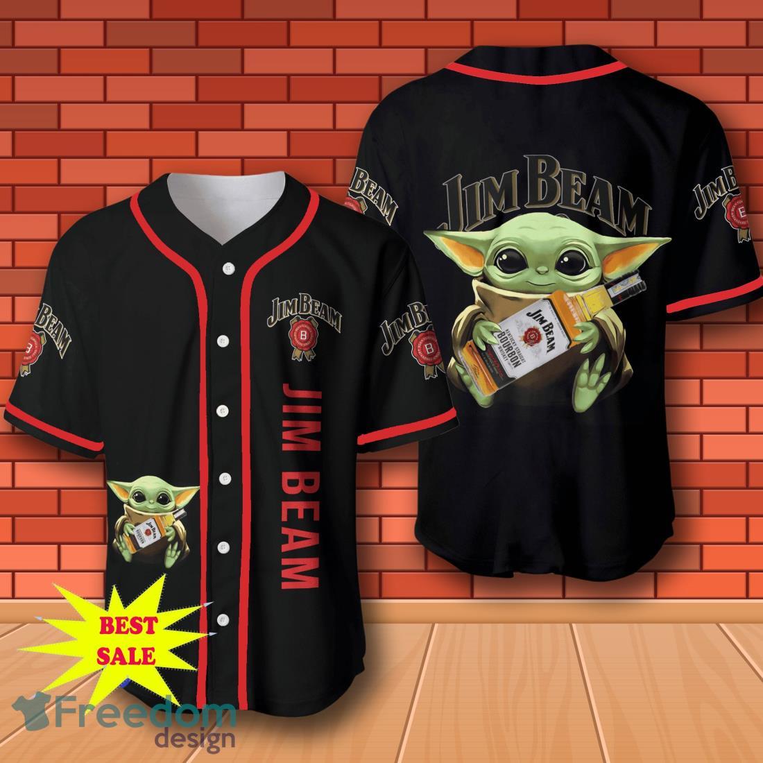 Jim Beam Baby Yoda Baseball Jersey for All Genders image Jim Beam Baby Yoda Baseball Jersey for All Genders Product Photo 1