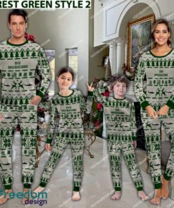 Kamov Ka-50 Black Shark KA50 Aircraft Ugly Christmas Family Pajamas Set War Gift - Kamov Ka-50 Black Shark KA50 Aircraft Pajamas Set Family Photo Green