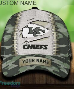 Kansas City Chiefs 3D Hat And Cap Beach Design Camo Green For Fans Gift Custom Name