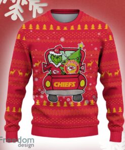 Kansas City Chiefs Grinch Driving Funny 3D Ugly Christmas Sweater For Men Women Kansas City Chiefs Grinch Driving Funny 3D Ugly Christmas Sweater For Men Women