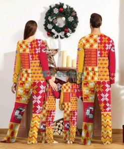 Kansas City Chiefs Pajamas Set Christmas snowflake pattern Cute Pajamas For Family Christmas Gift Ideas Custom Name Product Photo 2