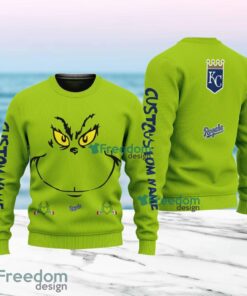 Kansas City Royals MLB Ginch Face Funny Custom Name Ugly Sweater Merry Chistmas Gift For Fans