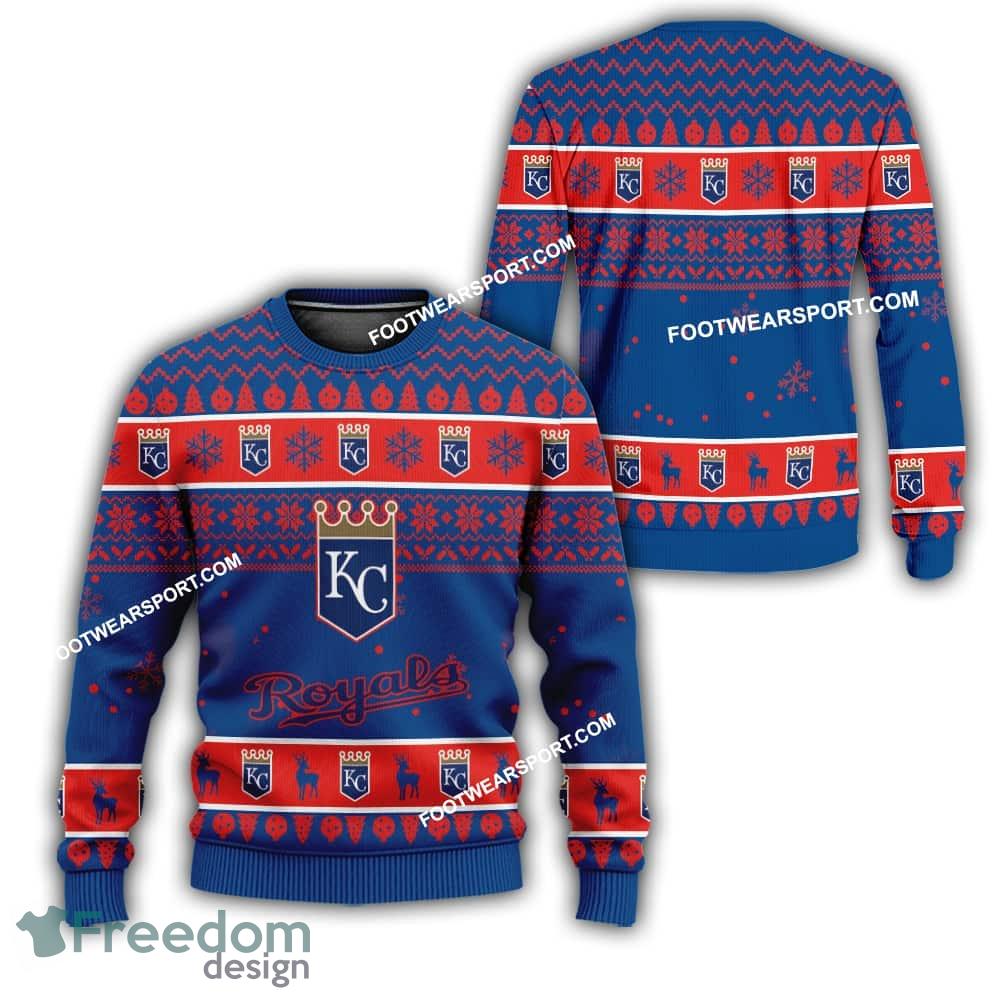 Kansas City Royals Xmas Pattern Ugly Christmas 3D Sweater Gift For Men And Women image Kansas City Royals Xmas Pattern Ugly Christmas 3D Sweater Gift For Men And Women - Kansas City Royals Xmas Pattern Ugly Christmas 3D Sweater Gift For Men And Women