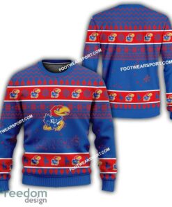 Kansas Jayhawks Logo Pattern Knitted Christmas Sweater For Fans