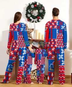 Kansas Jayhawks Pajamas Set Custom Name Gift For Christmas Family Pajamas Set Product Photo 2