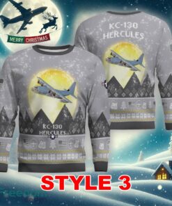 KC-130 Hercules KC130 Aircraft Moonlight Multi Color Knitted Christmas Sweater Gift For Men And Women - KC-130 Hercules KC130 Aircraft Moonlight Ugly Christmas Sweater_21