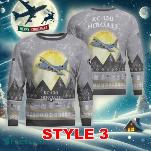 KC-130 Hercules KC130 Aircraft Moonlight Multi Color Knitted Christmas Sweater Gift For Men And Women - KC-130 Hercules KC130 Aircraft Moonlight Ugly Christmas Sweater_21