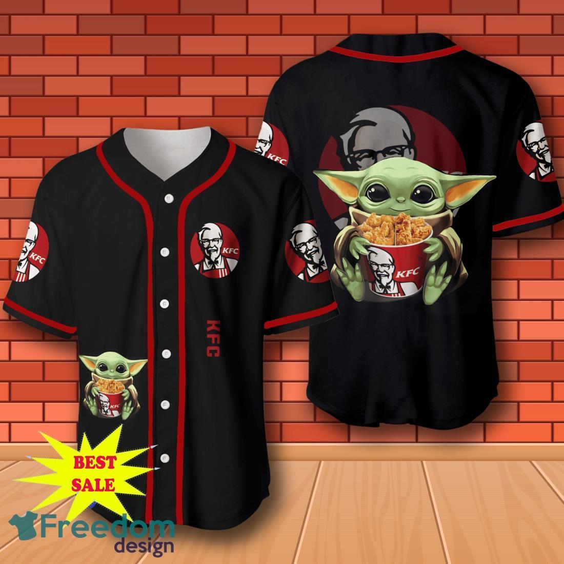 KFC Baby Yoda Baseball Jersey for All Genders image KFC Baby Yoda Baseball Jersey for All Genders Product Photo 1