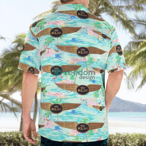 KLM Royal Dutch Airlines Pilot Wing Hawaiian Shirt Product Photo 2