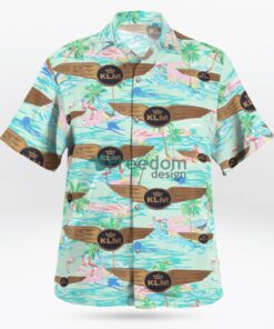 KLM Royal Dutch Airlines Pilot Wing Hawaiian Shirt Product Photo 3